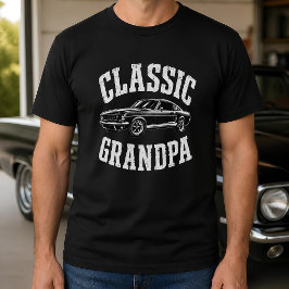 クラシックカー好きのおじいちゃん Tシャツ