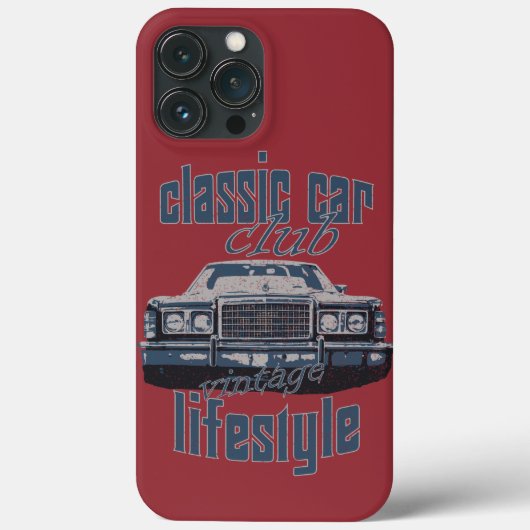クラシックカー愛好家 レトロ ミュージックカーファン Case-Mate iPhoneケース (裏面)