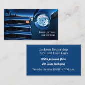 クラシックカー深いブルービジ車のネス 名刺 (正面/裏面)