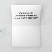 クラシックカー誕生日挨拶 カード (内部)