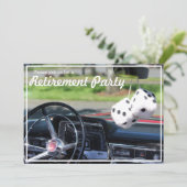 クラシックカー退職パーティの招待状 招待状 (スタンド正面)