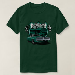 クラシックカー オールドスチール レース柄 Tシャツ