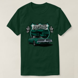 クラシックカー オールドスチール レース柄 Tシャツ