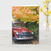 クラシックカー、ハッピーバースデー、パパ カード (黄色い花)