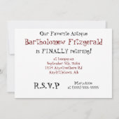 クラシックカー フレーム 引退  招待状 (裏面)