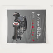 クラシックカー レトロ フォトブース 背景 タペストリー (正面(横))