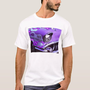 クラシックカー:炎のボンネットのシボレー Tシャツ