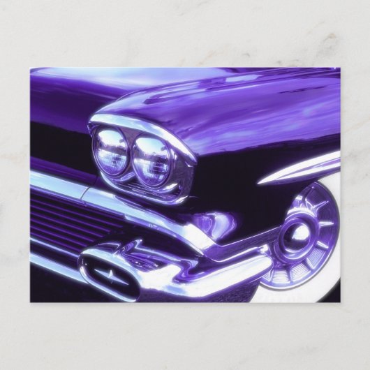 クラシックカー: 1958年シボレー ポストカード (正面)