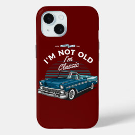 クラシックカーCHEVY BELエアコンバーチブル1956 iPhone 15ケース