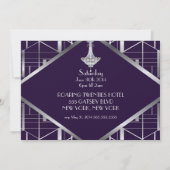 クラシックガツビーデコブライダルシャワーマヌエラ 招待状 (裏面)