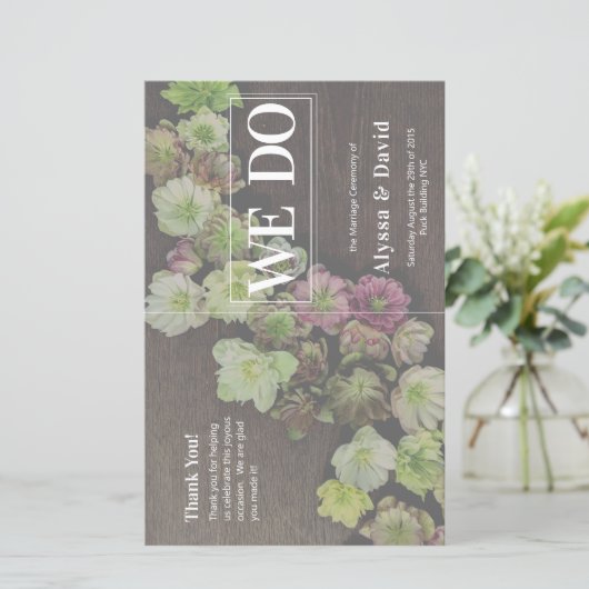 クラシックガーデンヘレボアウッド結婚式 プログラム (スタンド正面)