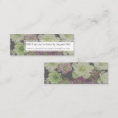 クラシックガーデンヘレボアミニくもの巣RSVPカード スキニー名刺 (正面/裏面)