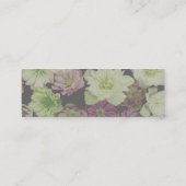 クラシックガーデンヘレボアミニくもの巣RSVPカード スキニー名刺 (裏面)