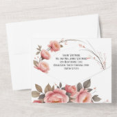 クラシックガーデン フローラル トリフォールド ウェディング フォト オールインワン招待状 (裏面)