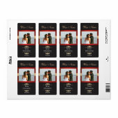 クラシックキス付きブラックレッドワインラベル ラベル (フルシート)