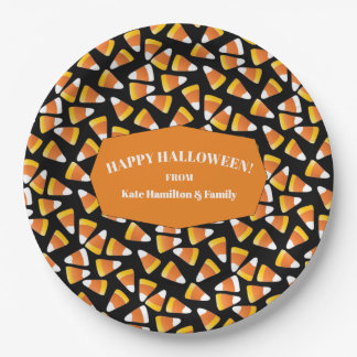 クラシックキャンディーコーンハローウィンパーティ ペーパープレート