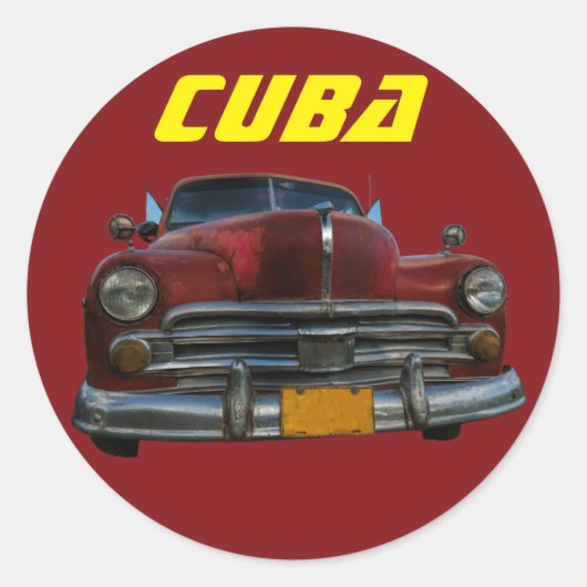 クラシックキューバのアメリカ車 ラウンドシール (正面)