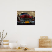クラシックキューバ,ヴィナレスのアメリカ車 ポスター (キッチン)