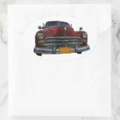 クラシックキューバ,ヴィナレスのアメリカ車 楕円形シール (バッグ)