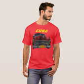 クラシックキューバ，ヴィナレスのアメリカ車 Tシャツ (正面フル)