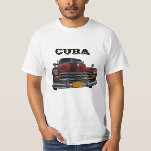 クラシックキューバ，ヴィナレスのアメリカ車 Tシャツ (正面)