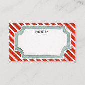 クラシックギフトホリデーパーティークリスマスラッフルカード 名刺 (裏面)