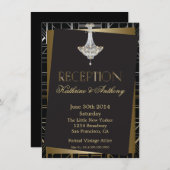 クラシックギャツビーデコウェディングレセプション 招待状 (正面/裏面)