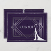 クラシックギャツビー結婚デコありがとう2 Manuela サンキューカード (正面/裏面)