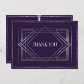 クラシックギャツビー結婚デコありがとう3 Manuela サンキューカード (正面/裏面)