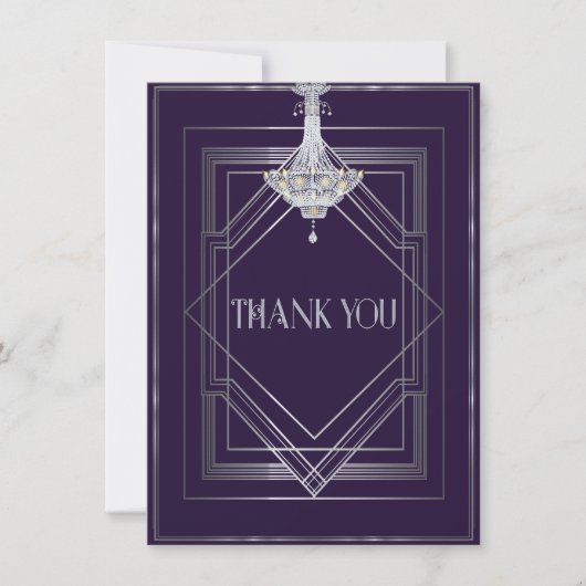 クラシックギャツビー結婚デコ感謝マニュエラ サンキューカード (正面)