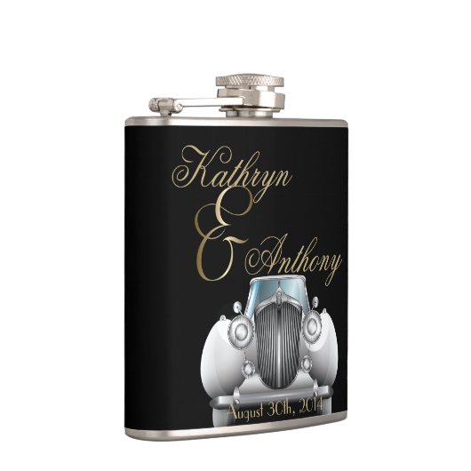 クラシックギャツビー結婚デコ新郎の贈り物 フラスク (右)