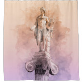 クラシックギリシアのアポロ像 シャワーカーテン (正面)