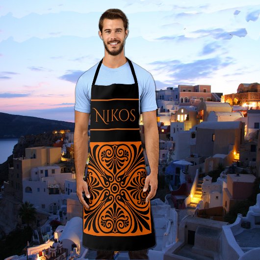 クラシックギリシインスパイアア パーソナライズされた エプロン