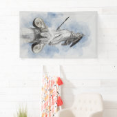 クラシックギリシャの彫像アテナの旗 – 神話エレガント 横断幕 (インサイチュ)