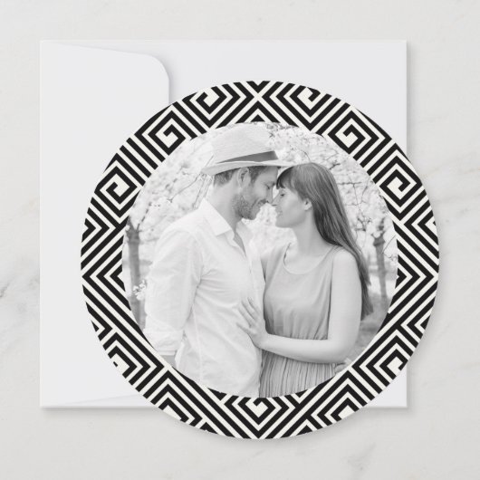 クラシックギリシャ語の鍵日付スクリプトの写真を保存 セーブザデート (裏面)