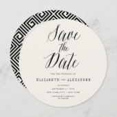 クラシックギリシャ語の鍵日付スクリプトの写真を保存 セーブザデート (正面/裏面)