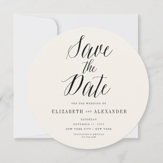 クラシックギリシャ語の鍵日付スクリプトの写真を保存 セーブザデート (正面)