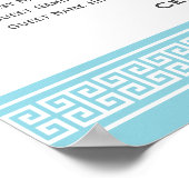 クラシックギリシャ語鍵12テーブル座席平面記号（青） ポスター (角)