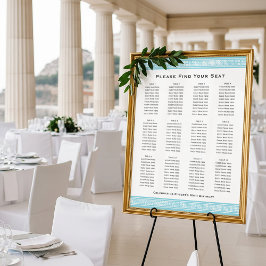 クラシックギリシャ語鍵12テーブル座席平面記号（青） ポスター