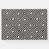 クラシックギリシャ鍵幾何結婚の写真 ゲストブック (裏面)