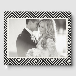 クラシックギリシャ鍵幾何結婚の写真 ゲストブック