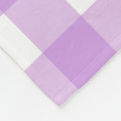 クラシックギンガムチェック格子模様薄紫 フリースブランケット (角)