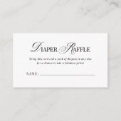 クラシッククシンプルラックス白おむつラッフル エンクロージャーカード (正面)