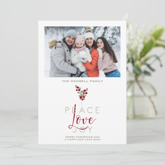 クラシッククラシークリスマスホリーブランチズホリデーC シーズンカード (スタンド正面)