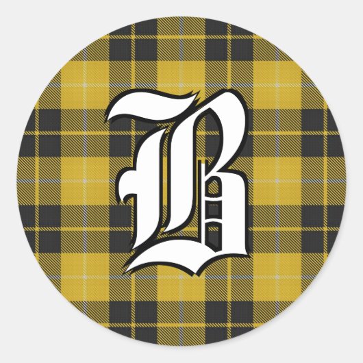 クラシッククランバークレイタータンチェックモノグラム ラウンドシール (正面)