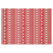 クラシッククリストマストナディアスノーフレーク赤と白 テーブルクロス (正面(横))