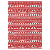 クラシッククリストマストナディアスノーフレーク赤と白 テーブルクロス (正面)