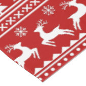 クラシッククリストマストナディアスノーフレーク赤と白 テーブルクロス (アングル)