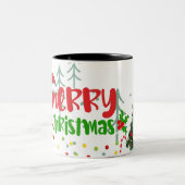 クラシッククリスマスのアイコン ツートーンマグカップ (中央)