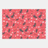 クラシッククリスマスのアイコン ラッピングペーパーシート (正面3)